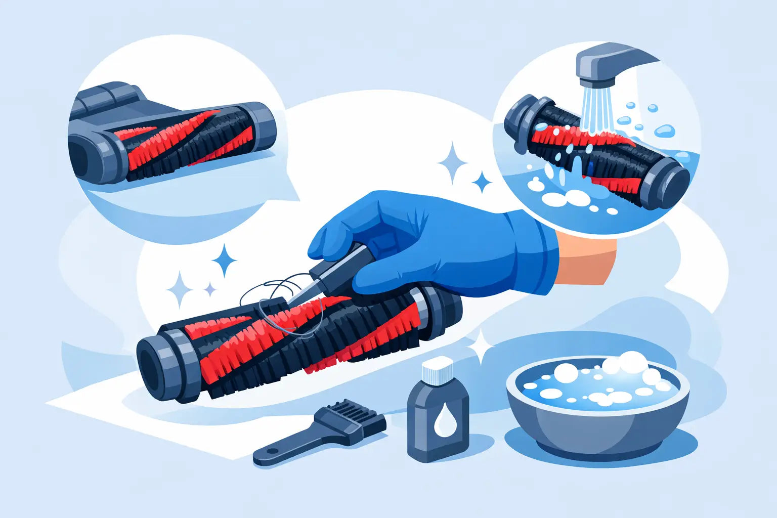 Nettoyer un embout de brosse simultanée correctement
