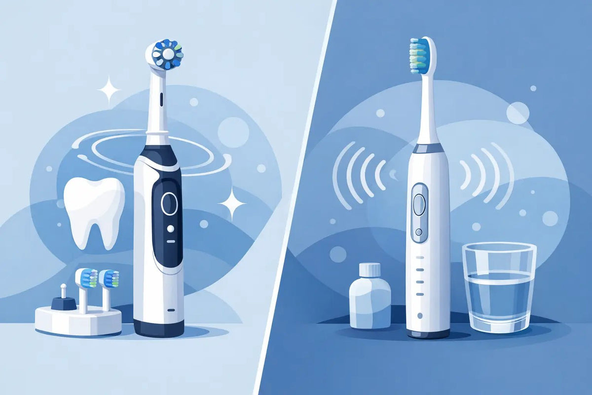 Différence entre brosse à dents électrique et sonique - Y-Brush
