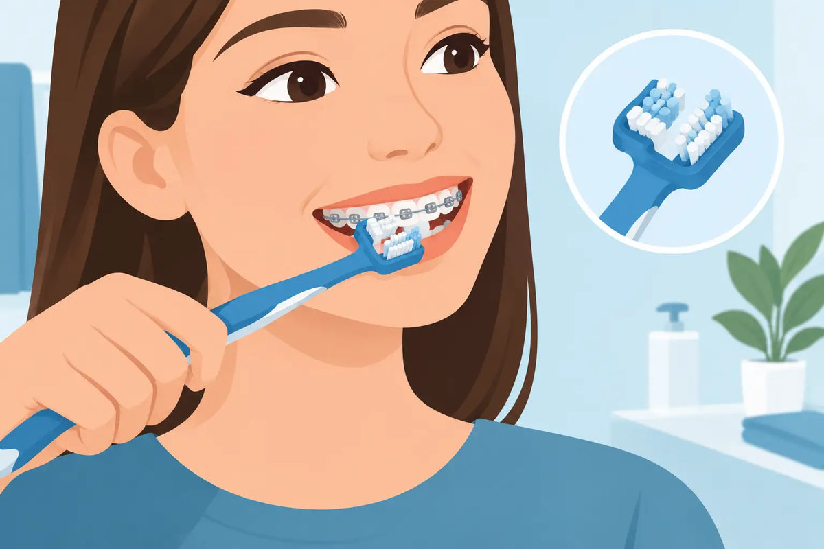 Utiliser une brosse simultanée avec un appareil dentaire