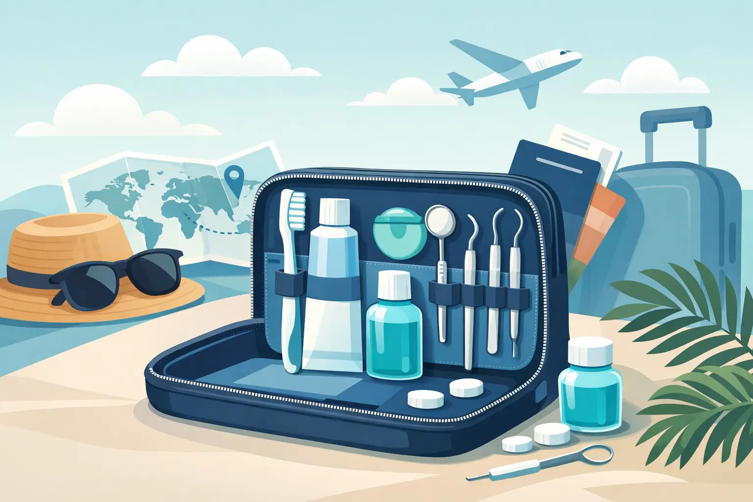 Comment organiser une trousse dentaire de voyage