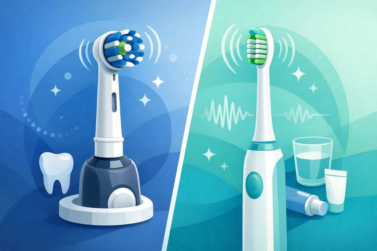Différence brosse à dents électrique et sonique - Y-Brush