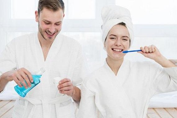 Why shouldn't you rinse your mouth after brushing your teeth?
