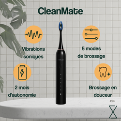 Brosse à dents électrique sonique pour adulte Y-Brush CleanMate