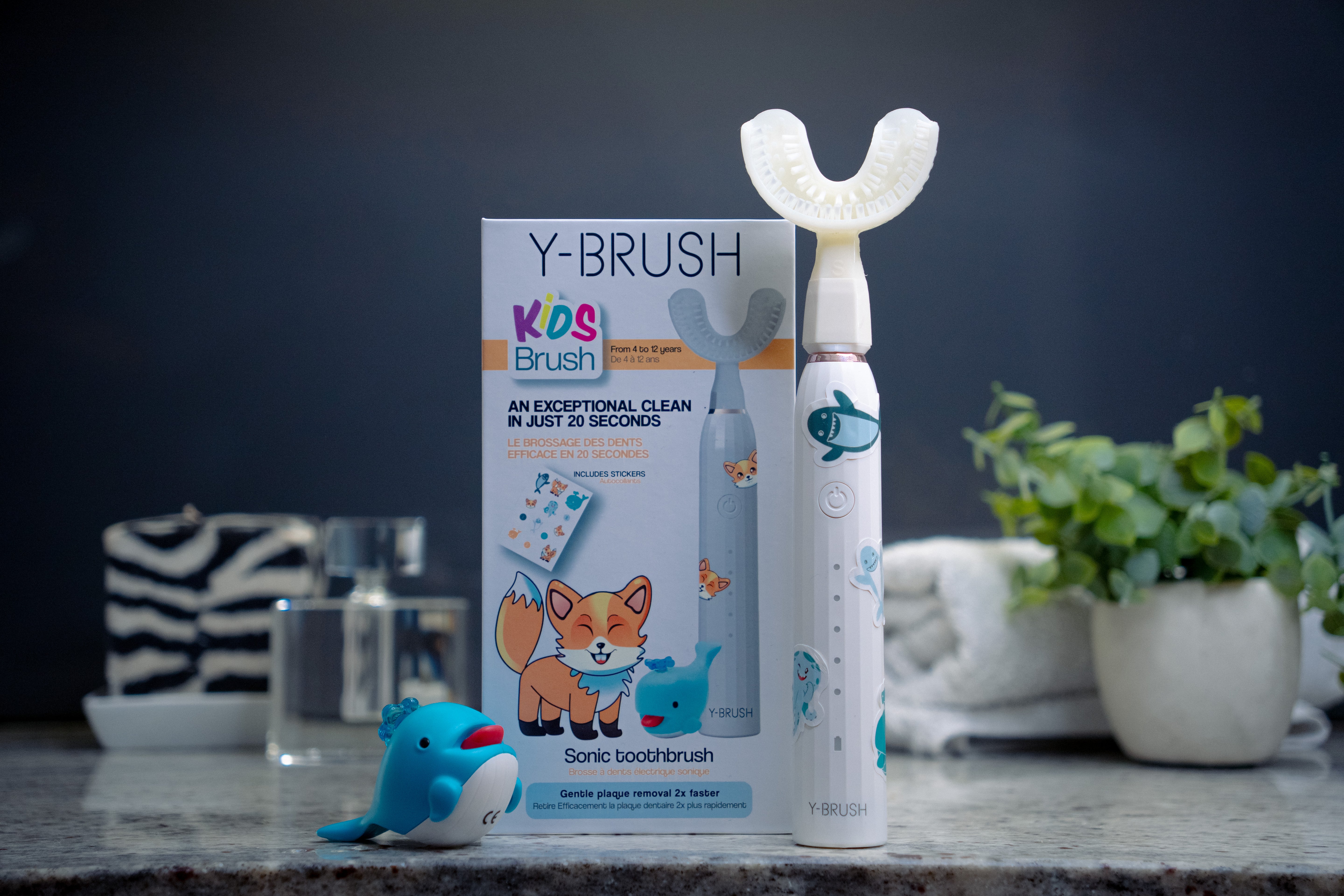 New Y-Brush KidsBrush Sonic Electric Toothbrush (4-12 years old)
