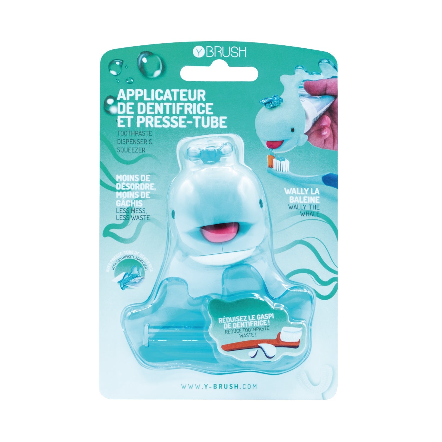 Applicateur de dentifrice baleine avec presse-tube