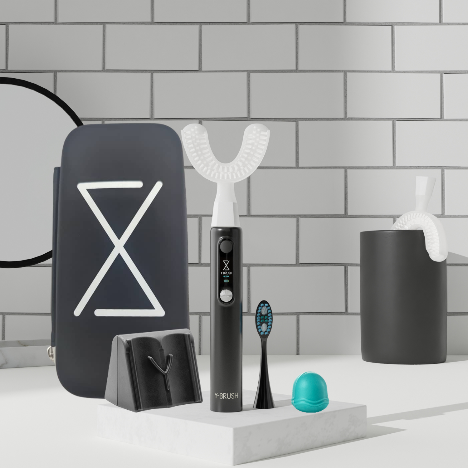 Y-Brush Ultra Premium - Electric Sonic Toothbrush for Adult with accessories